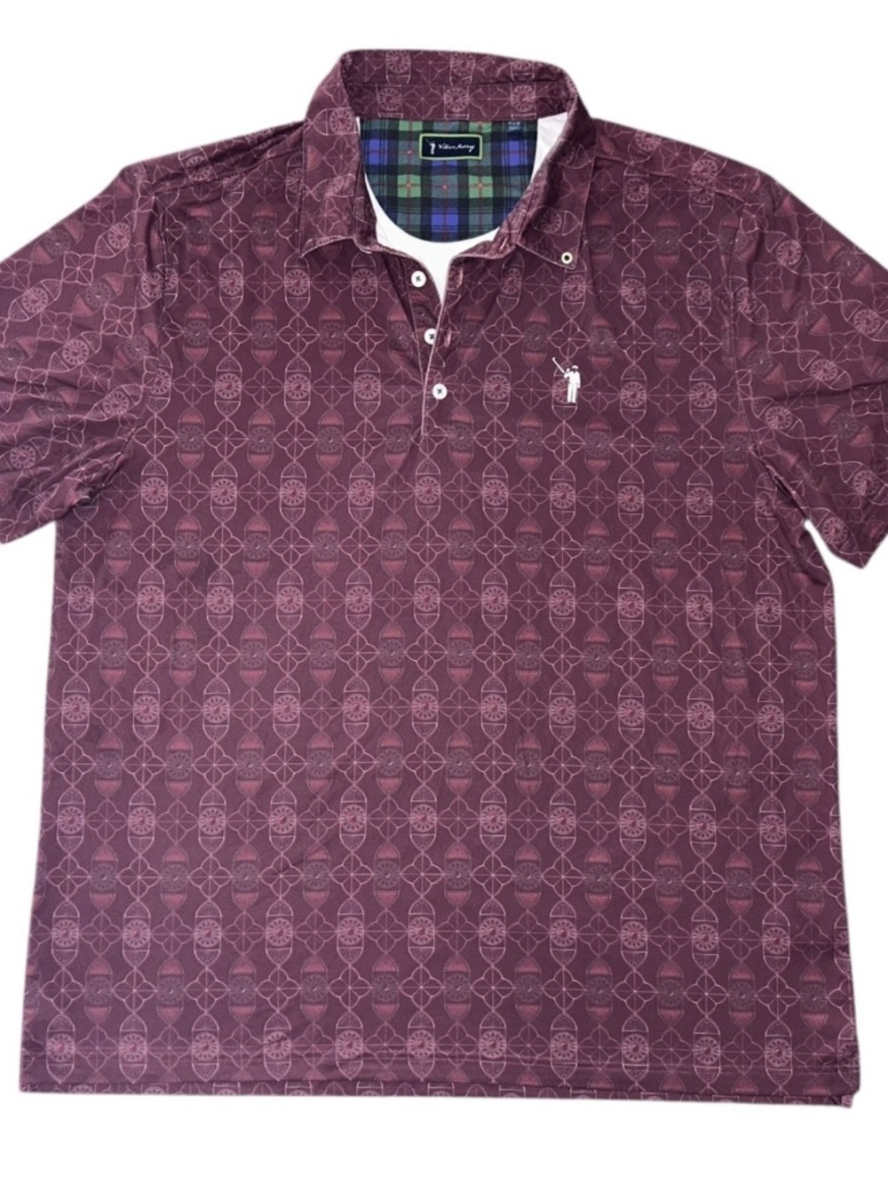 William Murray Polo Shirt Mens XXL Burgundy Red Hole-y One Golf Performance